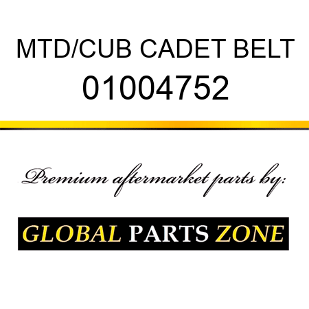 MTD/CUB CADET BELT 01004752