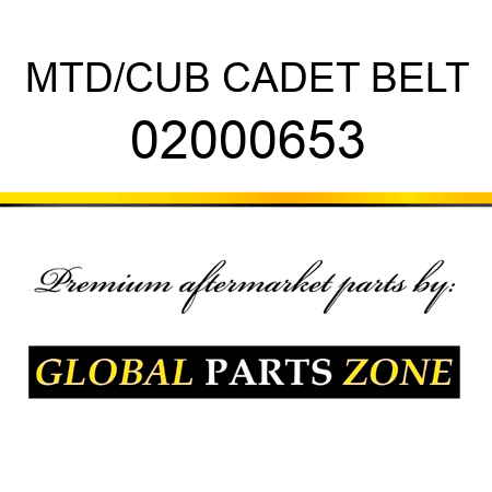 MTD/CUB CADET BELT 02000653