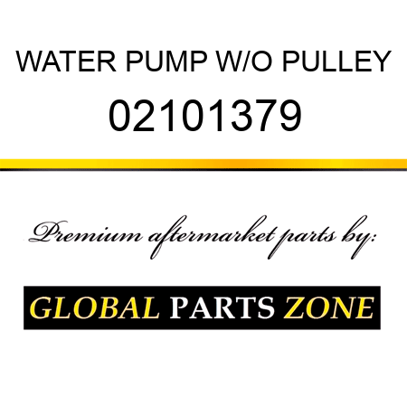 WATER PUMP W/O PULLEY 02101379