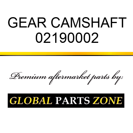 GEAR CAMSHAFT 02190002