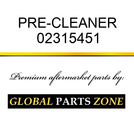 PRE-CLEANER 02315451