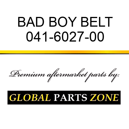 BAD BOY BELT 041-6027-00