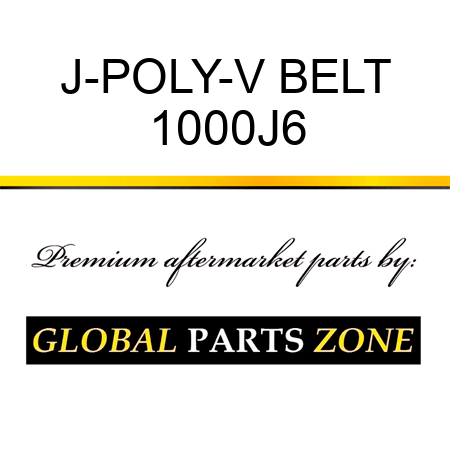 J-POLY-V BELT 1000J6