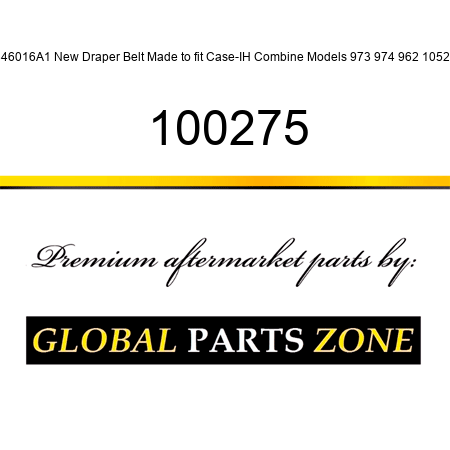 346016A1 New Draper Belt Made to fit Case-IH Combine Models 973 974 962 1052 + 100275