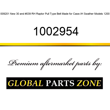 1009201 New 30' RH Raptor Pull Type Belt Made for Case-IH Swather Models 1200 + 1002954