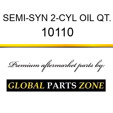 SEMI-SYN 2-CYL OIL QT. 10110