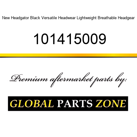New Headgator Black Versatile Headwear Lightweight Breathable Headgear 101415009