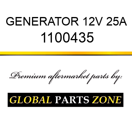 GENERATOR 12V 25A 1100435