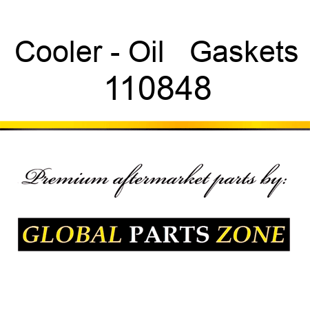 Cooler - Oil + Gaskets 110848