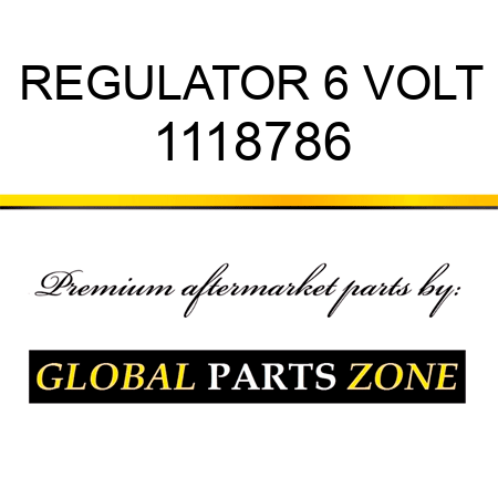 REGULATOR 6 VOLT 1118786