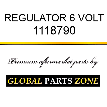 REGULATOR 6 VOLT 1118790