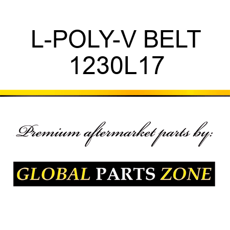 L-POLY-V BELT 1230L17