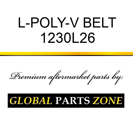 L-POLY-V BELT 1230L26