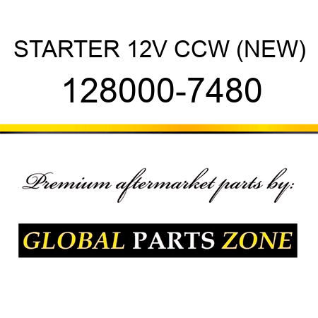 STARTER 12V CCW (NEW) 128000-7480