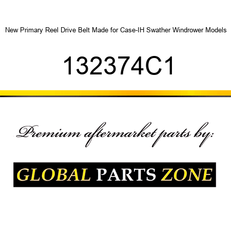 New Primary Reel Drive Belt Made for Case-IH Swather Windrower Models 132374C1