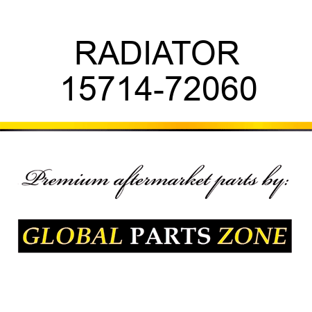 RADIATOR 15714-72060