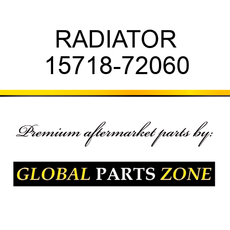 RADIATOR 15718-72060