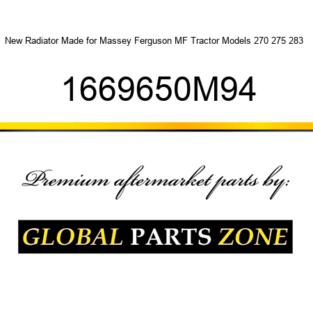 New Radiator Made for Massey Ferguson MF Tractor Models 270 275 283 + 1669650M94