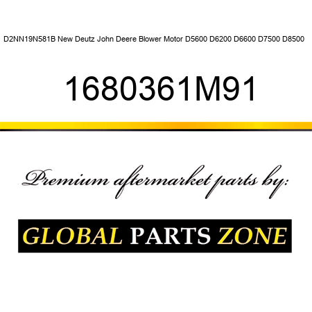 D2NN19N581B New Deutz John Deere Blower Motor D5600 D6200 D6600 D7500 D8500 + 1680361M91