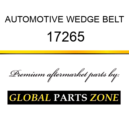 AUTOMOTIVE WEDGE BELT 17265