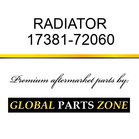 RADIATOR 17381-72060