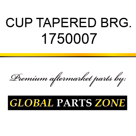 CUP TAPERED BRG. 1750007