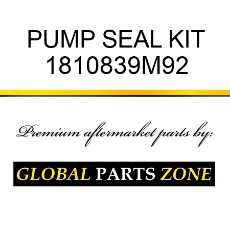 PUMP SEAL KIT 1810839M92