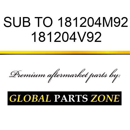 SUB TO 181204M92 181204V92