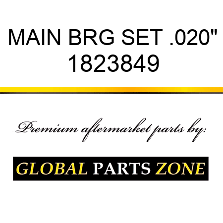 MAIN BRG SET .020