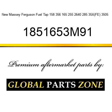 New Massey Ferguson Fuel Tap 158 356 165 255 2640 285 35X(FE) 3505 + 1851653M91