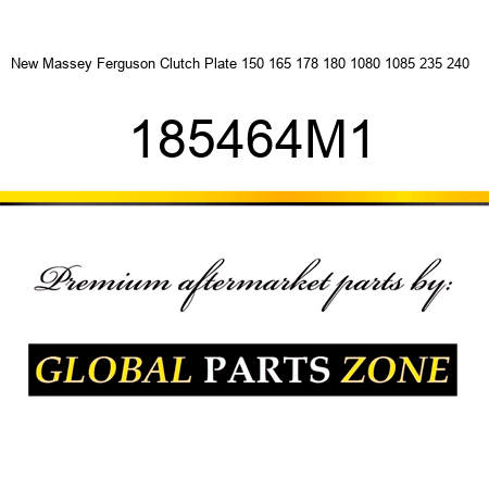 New Massey Ferguson Clutch Plate 150 165 178 180 1080 1085 235 240 + 185464M1