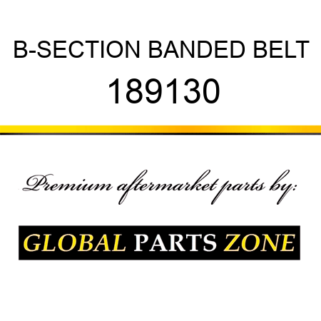 B-SECTION BANDED BELT 189130
