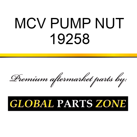 MCV PUMP NUT 19258