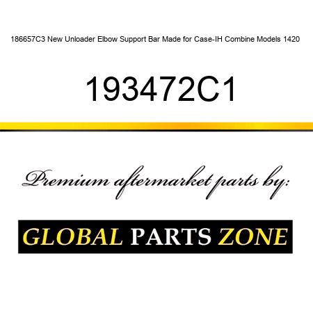 186657C3 New Unloader Elbow Support Bar Made for Case-IH Combine Models 1420 + 193472C1