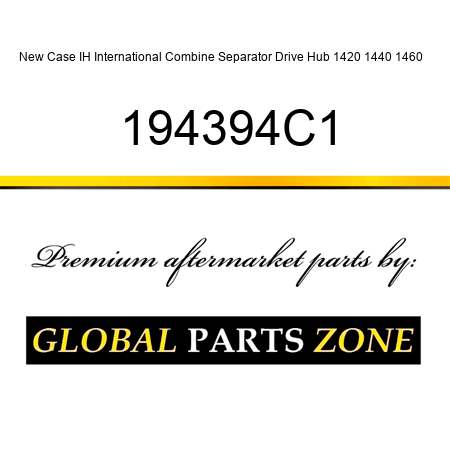 New Case IH International Combine Separator Drive Hub 1420 1440 1460 ++ 194394C1
