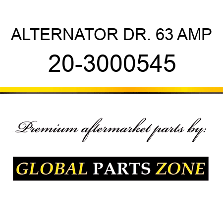 ALTERNATOR DR. 63 AMP 20-3000545