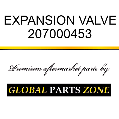 EXPANSION VALVE 207000453