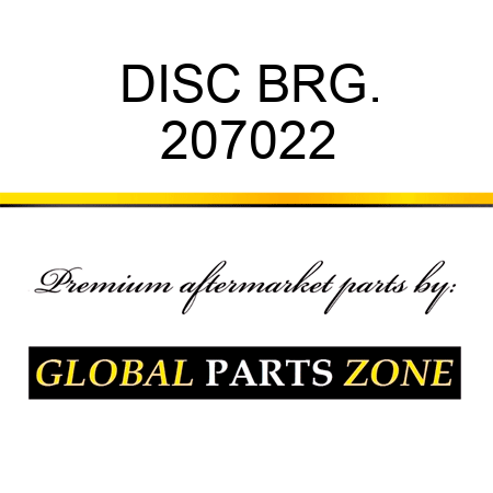 DISC BRG. 207022