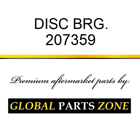 DISC BRG. 207359