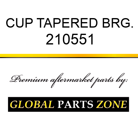 CUP TAPERED BRG. 210551