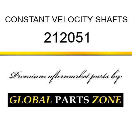 CONSTANT VELOCITY SHAFTS 212051