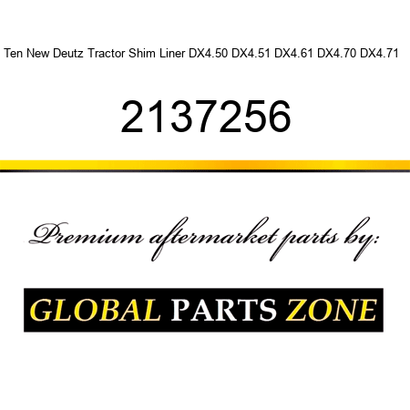 Ten New Deutz Tractor Shim Liner DX4.50 DX4.51 DX4.61 DX4.70 DX4.71 + 2137256