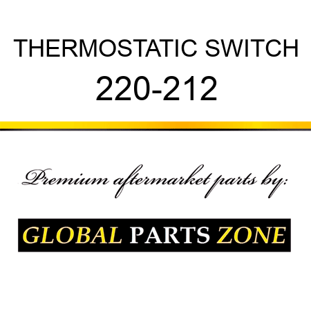 THERMOSTATIC SWITCH 220-212