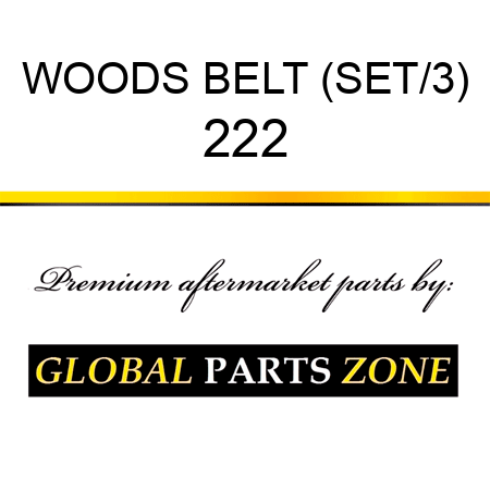 WOODS BELT (SET/3) 222