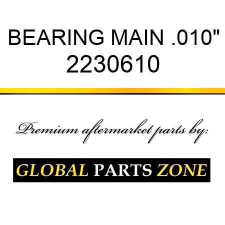 BEARING MAIN .010