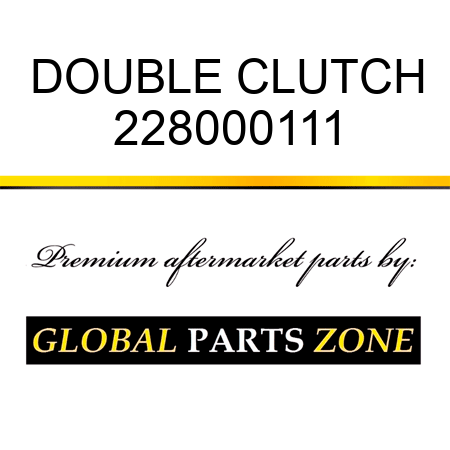 DOUBLE CLUTCH 228000111