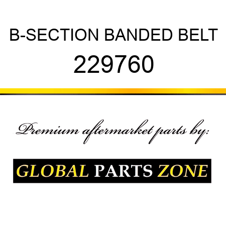 B-SECTION BANDED BELT 229760