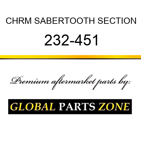 CHRM SABERTOOTH SECTION 232-451