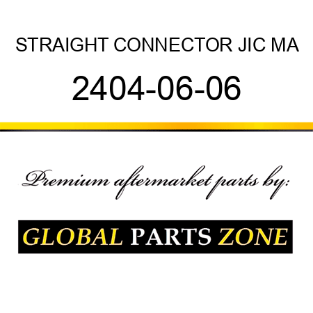 STRAIGHT CONNECTOR JIC MA 2404-06-06