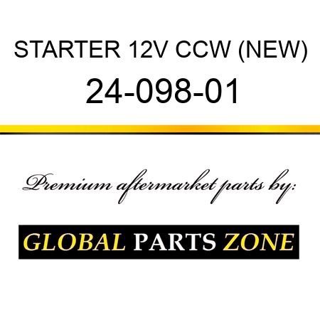 STARTER 12V CCW (NEW) 24-098-01